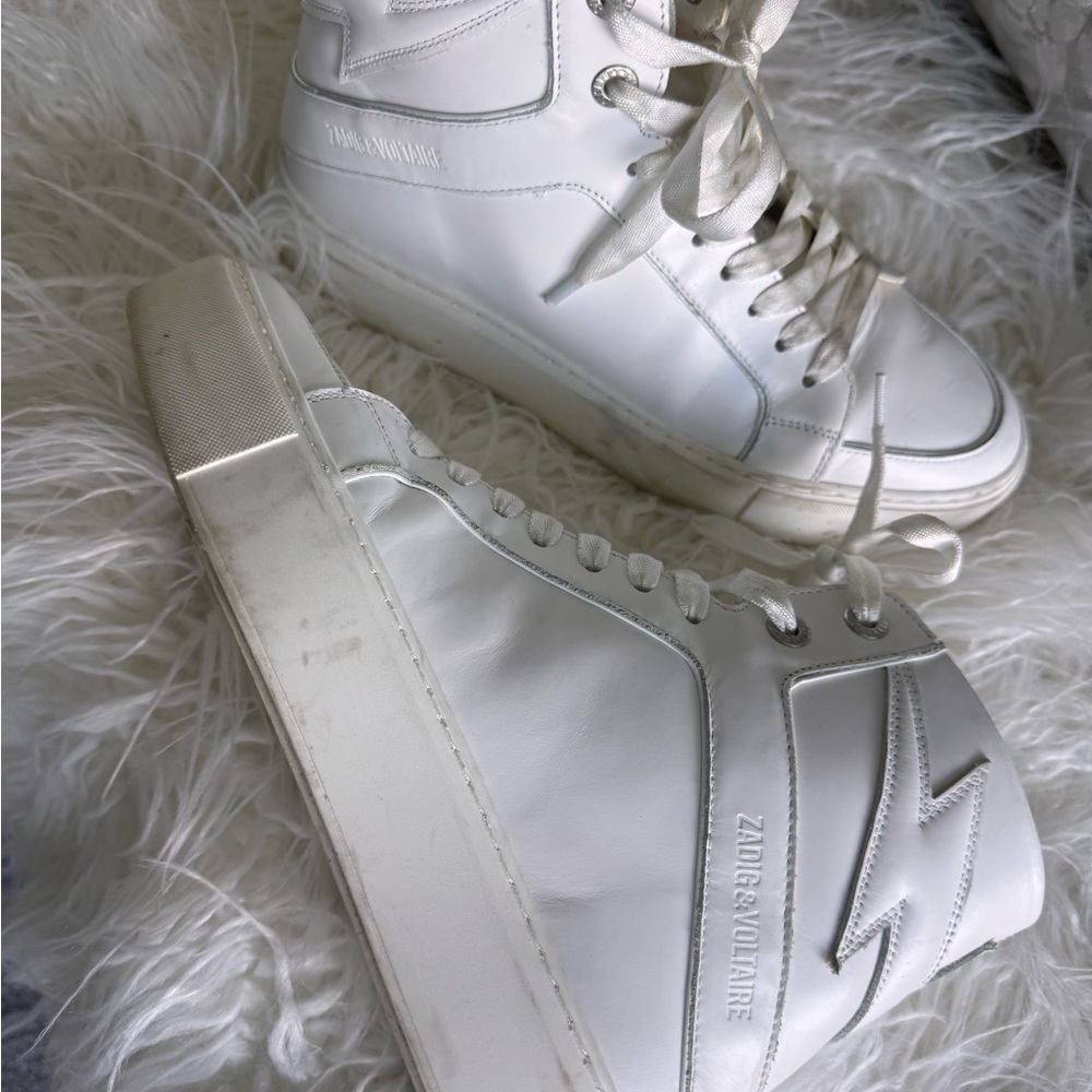 Zadig & Voltaire White Leather High-Tops
